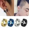 1Pc Fashion Men's Titanium Steel Clip No Piercing Hoop Earring Cross Jewelry