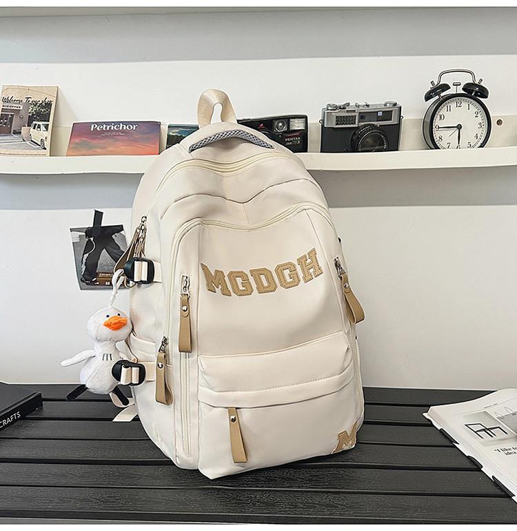 Студенческий рюкзак большой вместимости с вышивкой в виде букв для повседневной школы