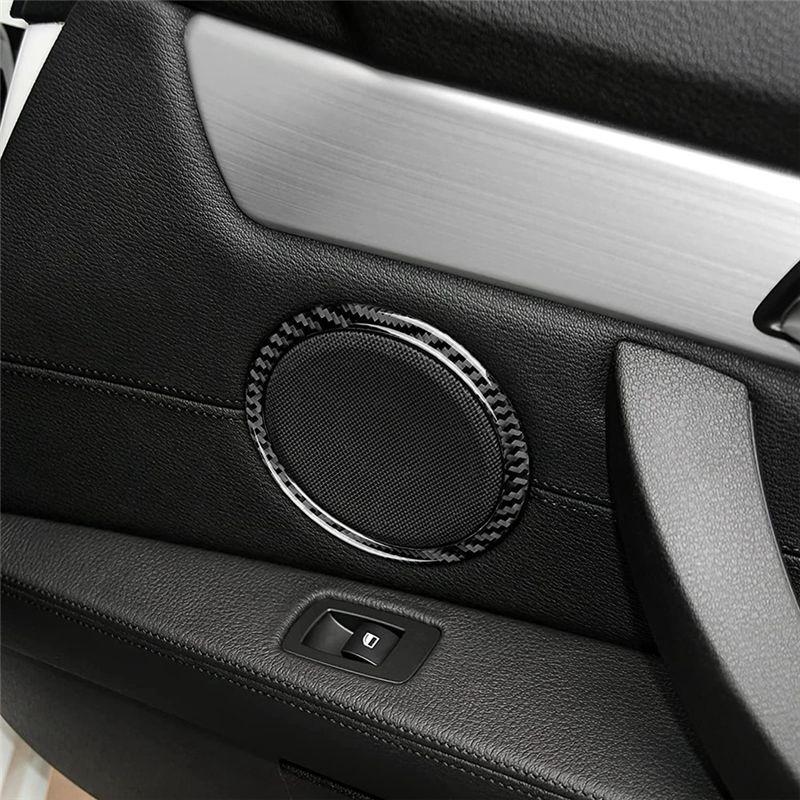 DTC2 For BMW Z4 E89 2009-2016 Carbon Fiber Car Door Speaker Trim Loudspeaker Decoration Sticker Accessories