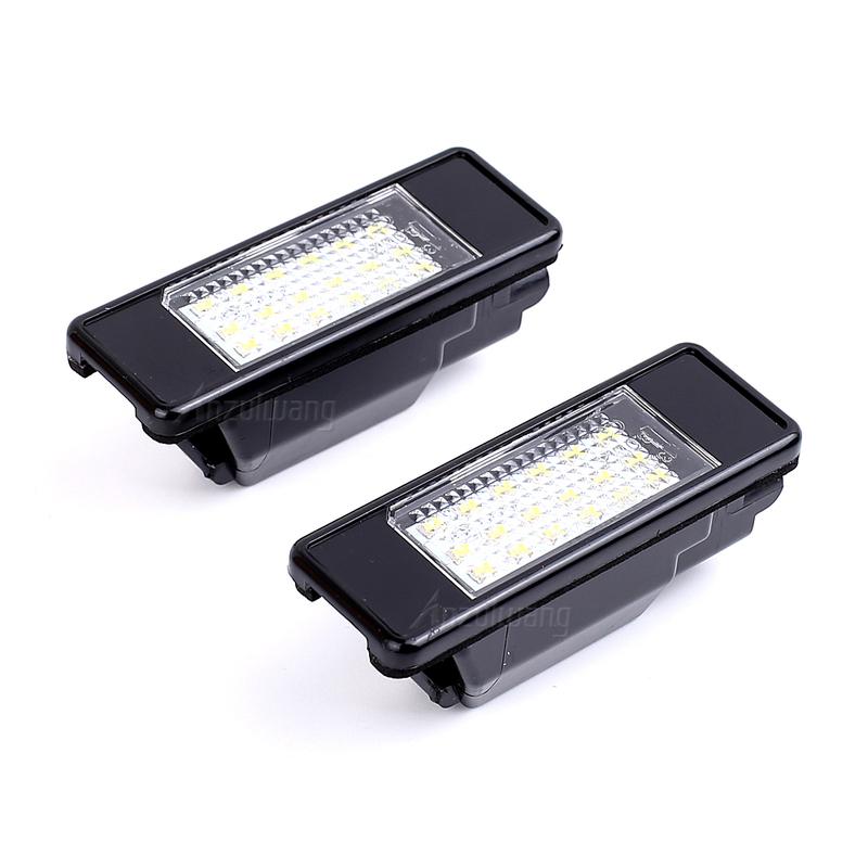 For Peugeot 106 207 307 308 406 407 508 For CITROEN C3 C4 C5 C6 C8 2x 6000K Car Rear 18 LED SMD License Number Plate Light Lamp
