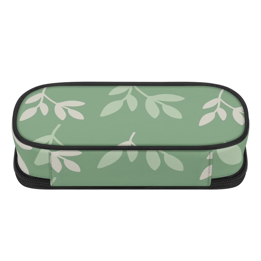 Pencil Case Organized Storage Strong Polyester Fabric Secure Zipper with Main Compartment Mesh Pocket and Pen Slots for Students