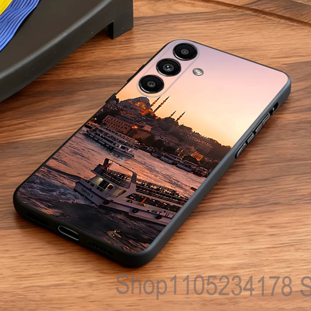 Турция Стамбул Пейзаж Чехол для телефона для Samsung S24 S22 S25 Ultra S9 S20 FE S23 Plus S10 S21 Ударопрочный Чехол Funda