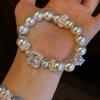 Жемчужный циркон квадратный браслет с бусинами в виде сердец французский ретро браслет легкой роскоши темперамент изысканные высококачественные ювелирные изделия женские