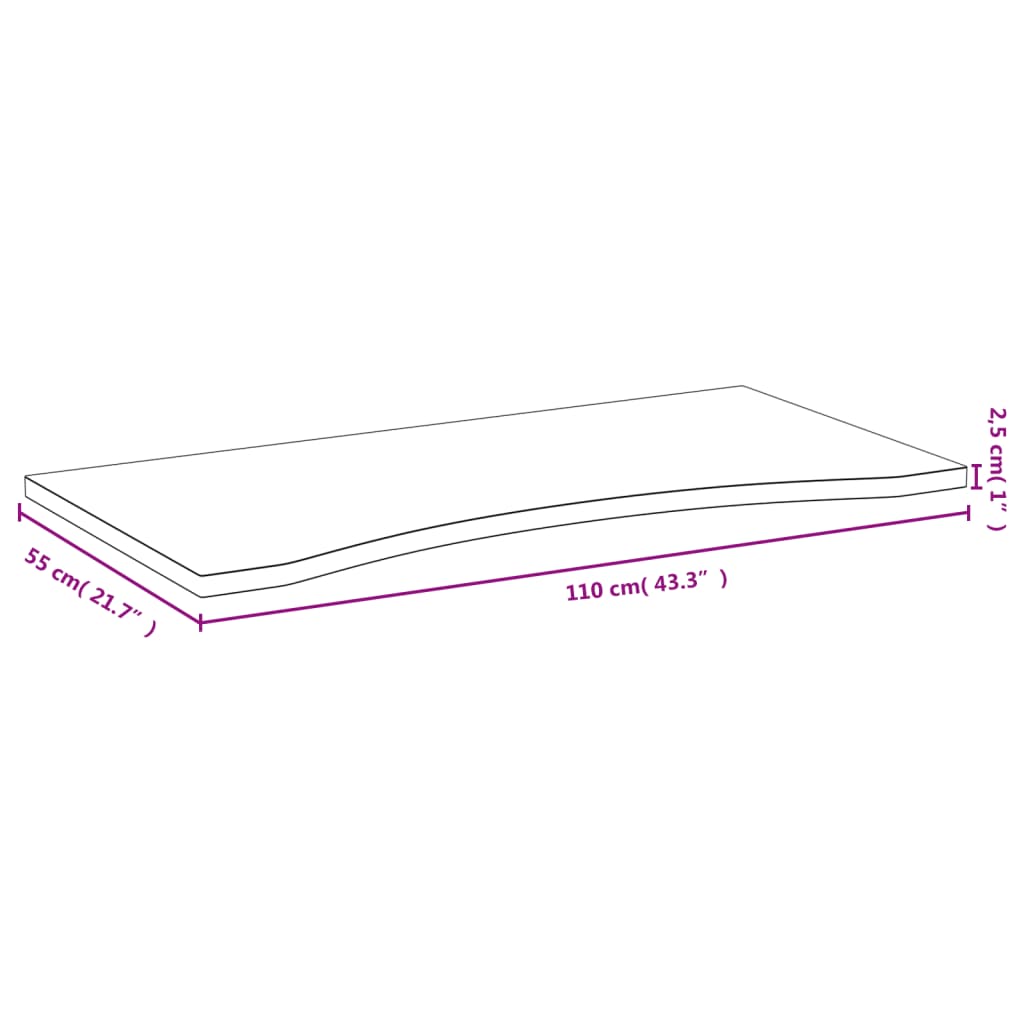 Vidaxl Blat Do Biurka, 110X55X2,5 Cm, Bambusowy