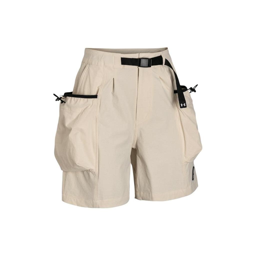 Under Armour Casual Comfortable Straight Leg Cargo Shorts With Logo Patch Women Shorts Sand 1388063-280