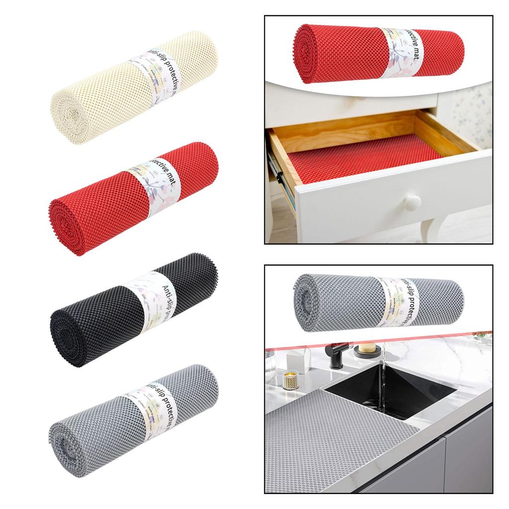 Shelf Liner Roll Protector Cupboard Liner Mat for Bathroom Pantry Kitchen