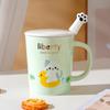 Cute Cat High Looking Ceramic Cup Girls Set Home Gift Souvenir Mug Breakfast Milk Cup