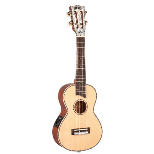 MAHALO Pearl Series Concert Ukulele with Solid Sitka Spruce Top and Pickup, MP2E