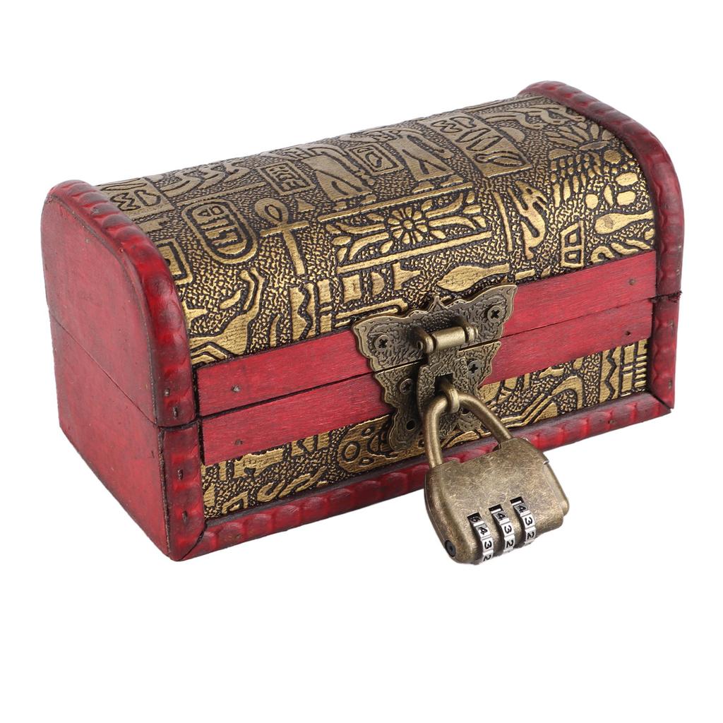 Винтажный классический деревянный футляр в европейском стиле, ящик для хранения ювелирных изделий, контейнер для украшения дома (# 1)