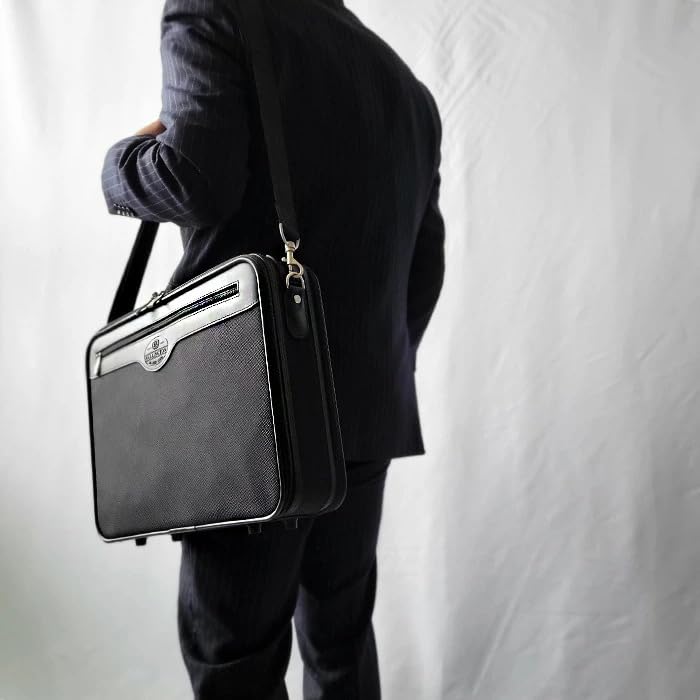 Мягкий атташе-кейс из нейлона, деловая сумка, наплечный ремень, в комплекте 2-сторонний файл [Sincero] для мужчин (В4 (ВР-1214))
