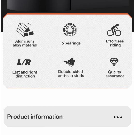 3 Peilin Bearings Pedal Road Bike Mountain Pedal Aluminum Alloy Anti slip Cycling