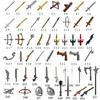 MOC Medieval Military Weapons Building Blocks Parts Castle Knights Soldier Sword Bow Crossbow Helmet Spear Model Bricks Boy Toys