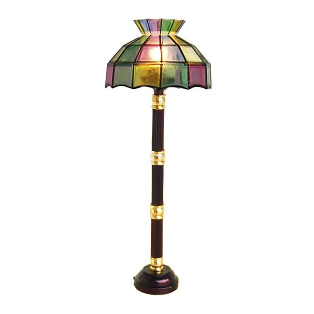 Мойн мойн миниатюра 16 1:6 112 1:12 масштаб действительно освещенная напольная лампа торшер беспроводная кукольная мебель кукольный домик витражные аксессуары 2502mini66