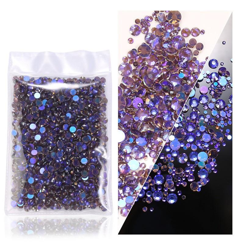 Glass Flat Bottom Drill 1440 Nail Drill Electroplated Rhinestone Diy Accessories Nail Drill Jewelry Accessories Sticker Drill