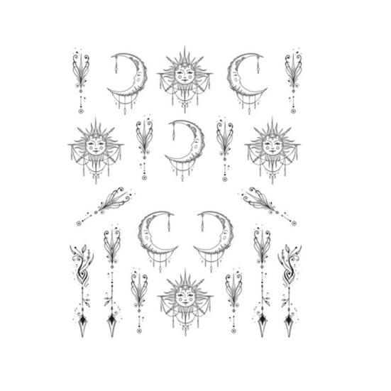 Цветочные перья простой рисунок женские наклейки для ногтей наклейка DIY маникюрные инструменты