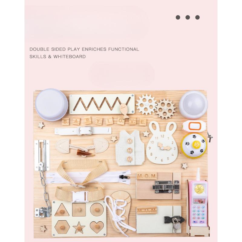 Montessori Teaching Aids Early Education Educational Unlocking Toys Baby Montessori Table Games Busy Board