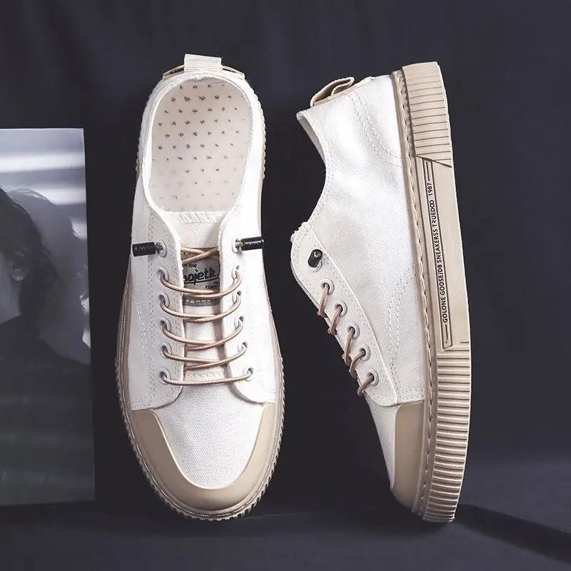 Модные кроссовки мужские парусиновые тенденции 2024 дышащие мужские вулканизированные туфли на распродаже элегантные дешевые распродажа корейский стиль лето взрослые