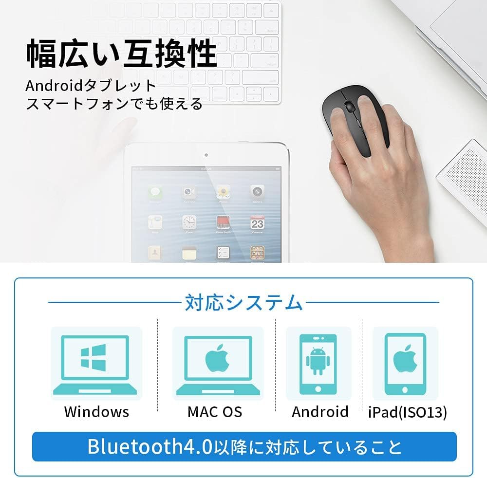 Беспроводная мышь Bluetooth мышь беспроводная ультратонкая тихая перезаряжаемая энергосберегающая 3DPI режим высокоточная портативная совместимая с Pro 2.4GHz