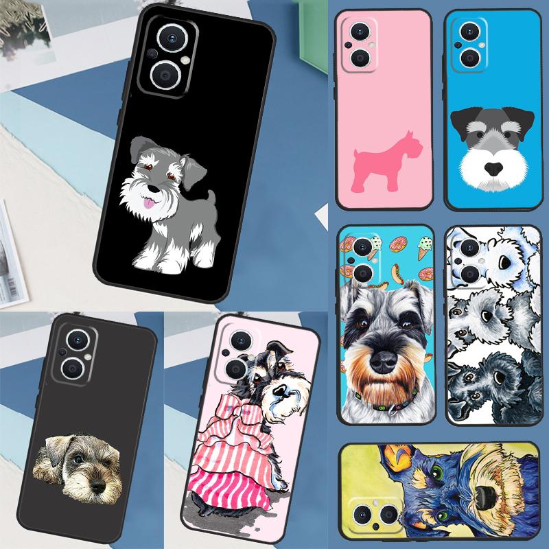 Miniature Schnauzer dog art Phone Case For OPPO Find X6 X3 Pro X2 Neo X5 Lite Reno 7 3 2Z 4Z 5Z 8T 4 5 6 8 Lite Cover