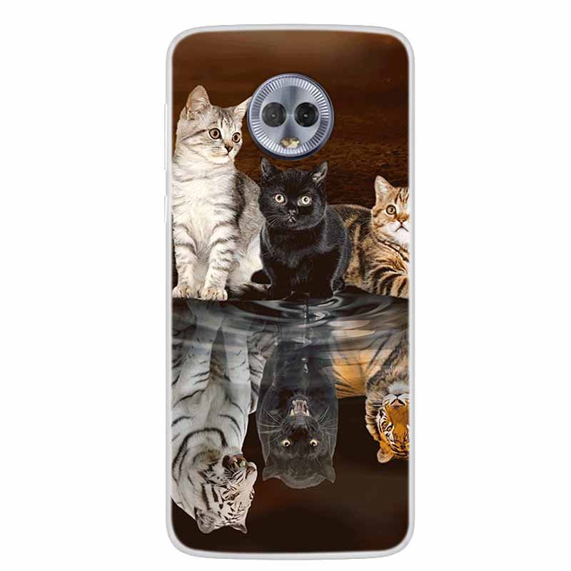For Moto G6 Plus Case G6 Play Lovely Cat Soft TPU Silicone Transparent Phone Case For Motorola Moto G6 Cover Clear Bumper MotoG6