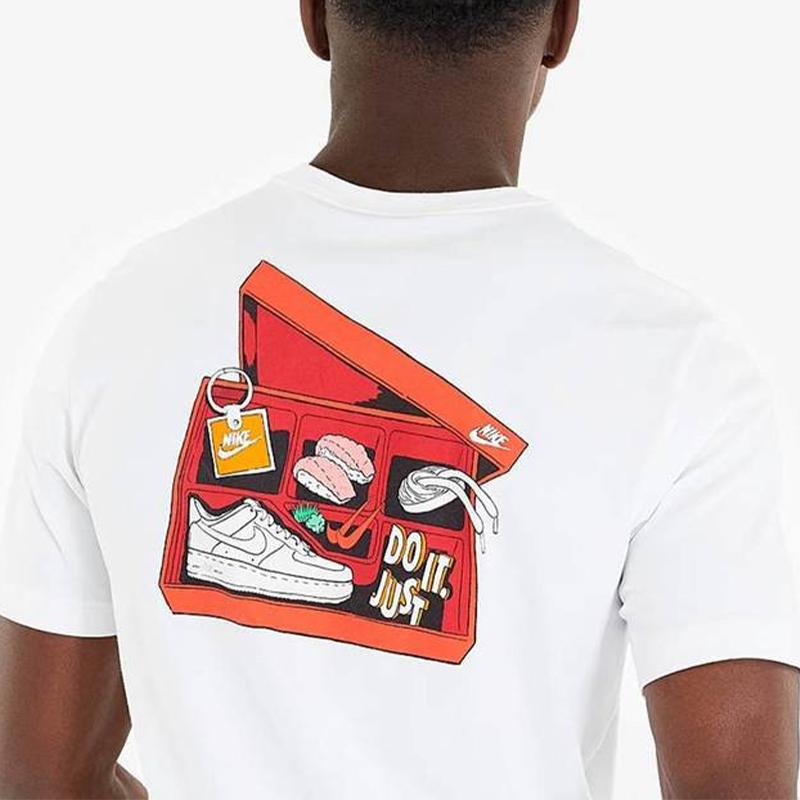 Nike Футболка с коротким рукавом и принтом «Sushi Box», мужская, белая CI6300-100