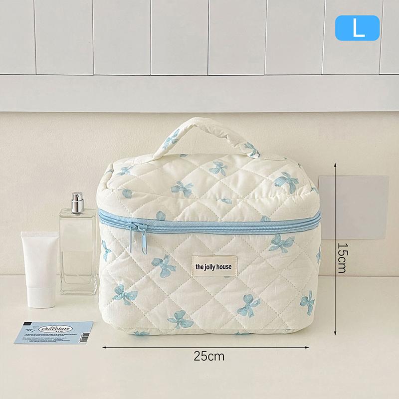 S/M/L Милая косметичка с бантом Женская дорожная косметичка Большой косметический органайзер Чехол Портативная косметичка Сумка для туалетных принадлежностей