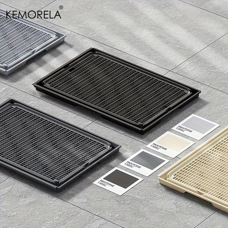 KEMORELA Очень большая нержавеющая стальная кошачья туалетная коробка с крышкой - Закрытый лоток с высокими бортиками, устойчивый, герметичный, коврик для кошачьего туалета