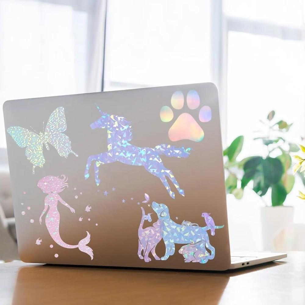 5Pcs A4 Holographic Sticker Paper Waterproof Vinyl Sticker 6 Styles Laminating Sheets  Card Photo