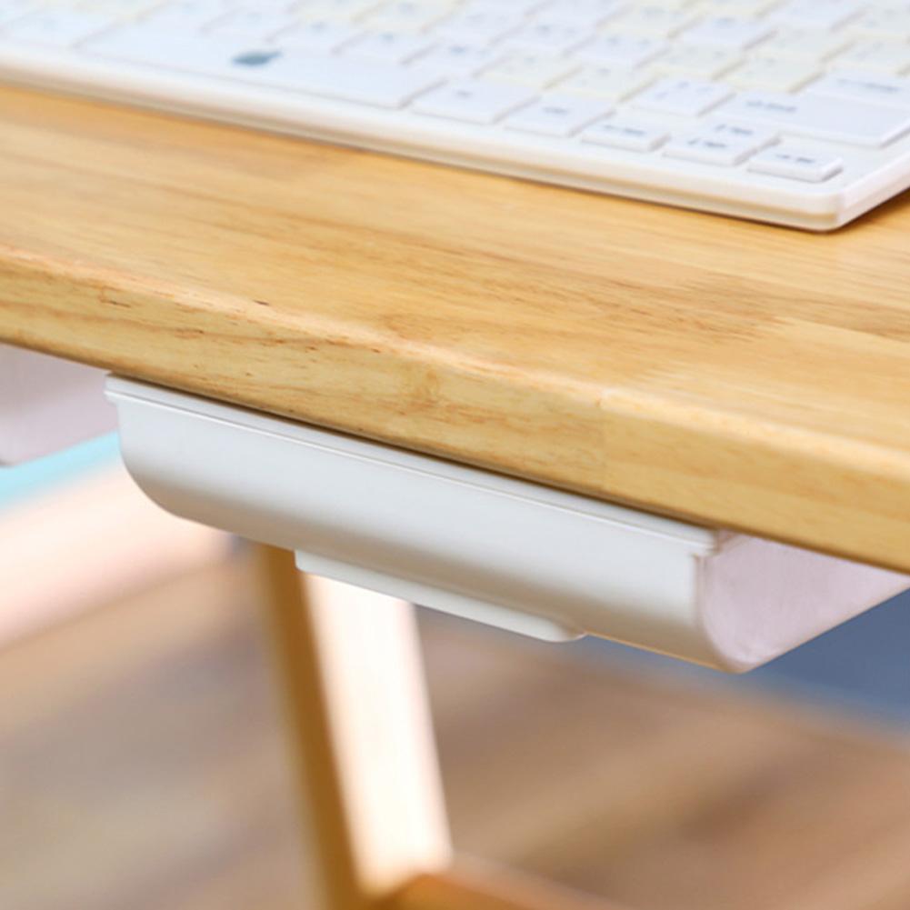 Креативный органайзер для скрытого ящика, липкий маленький ящик под стол, компактный самоклеящийся органайзер для канцелярских товаров, для офиса/дома