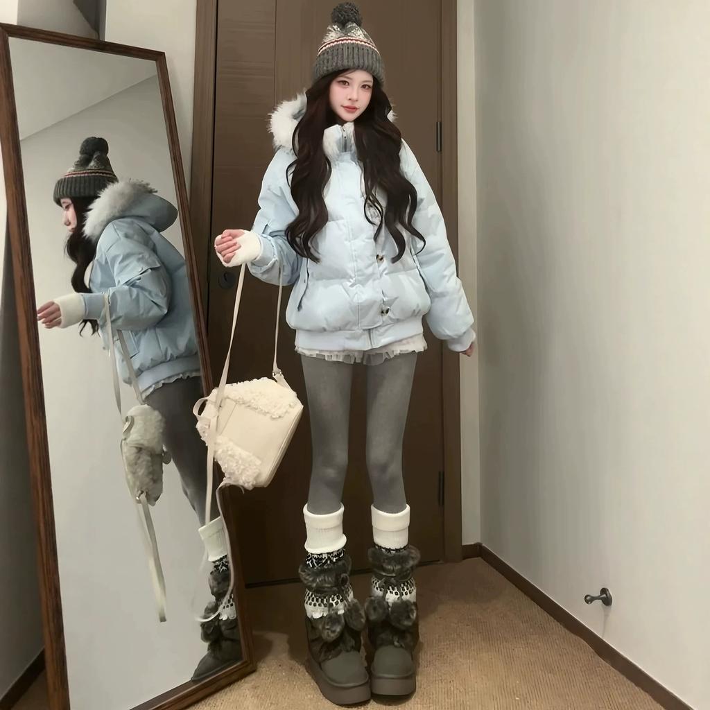 American velvet cotton-padded clothes for women's new winter thickened warm cotton-padded clothes pie to overcome super good-looking cotton-padded ja