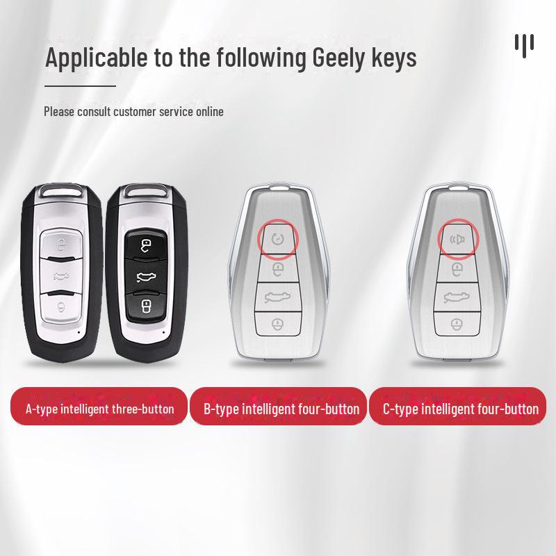 Чехол для автомобильного ключа Geely Xingyue для различных моделей (2024) - Оболочка высшего качества для Boyue, Xingrui, Haoyue, Binyue.