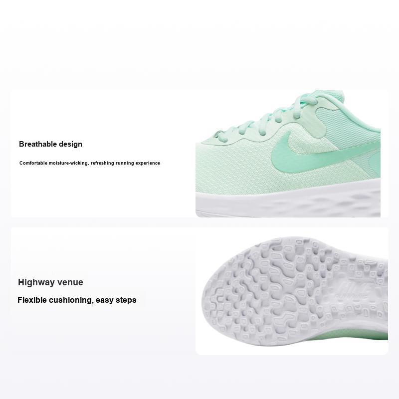 Nike Revolution 6 Next Nature Удобная Модная Дышащая Низкая Повседневная Беговая Обувь Женские кроссовки Зеленые Белые DC3729-300