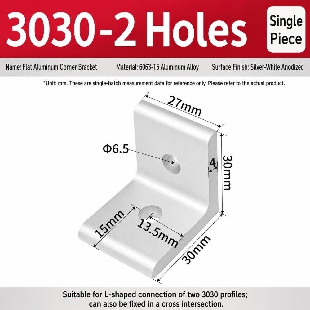 Flat Shape Aluminum Angle Bracket Solid Body Right Angle Bracket For Workbench Build