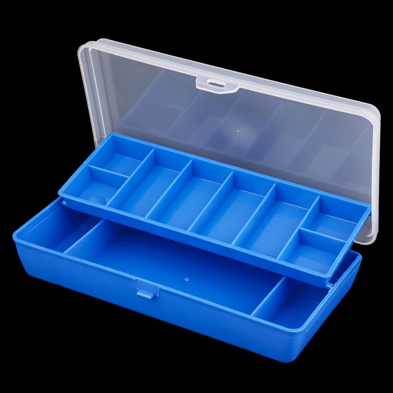 Портативный ящик для рыболовных снастей 11 отделений двухъярусный кейс для хранения аксессуаров