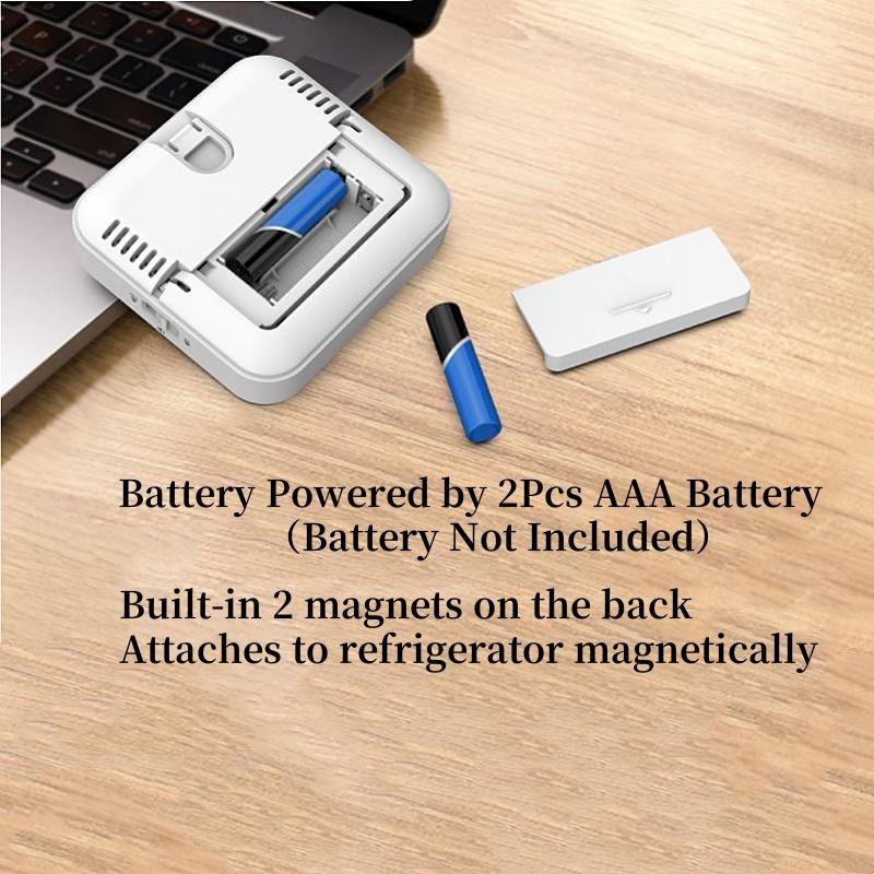 Мини-цифровой будильник с регулировкой температуры и влажности, двойной будильник с обратным отсчетом времени, подсветка, повтор сигнала, настольные часы с ЖК-дисплеем, питание от батареи, 12/24 часа