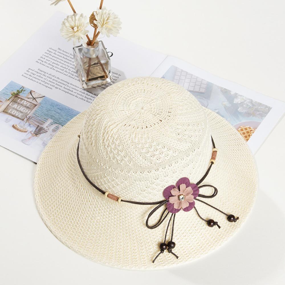 Cotton Polyester Straw Hat Ventilate Sun Hat New Beach Hat