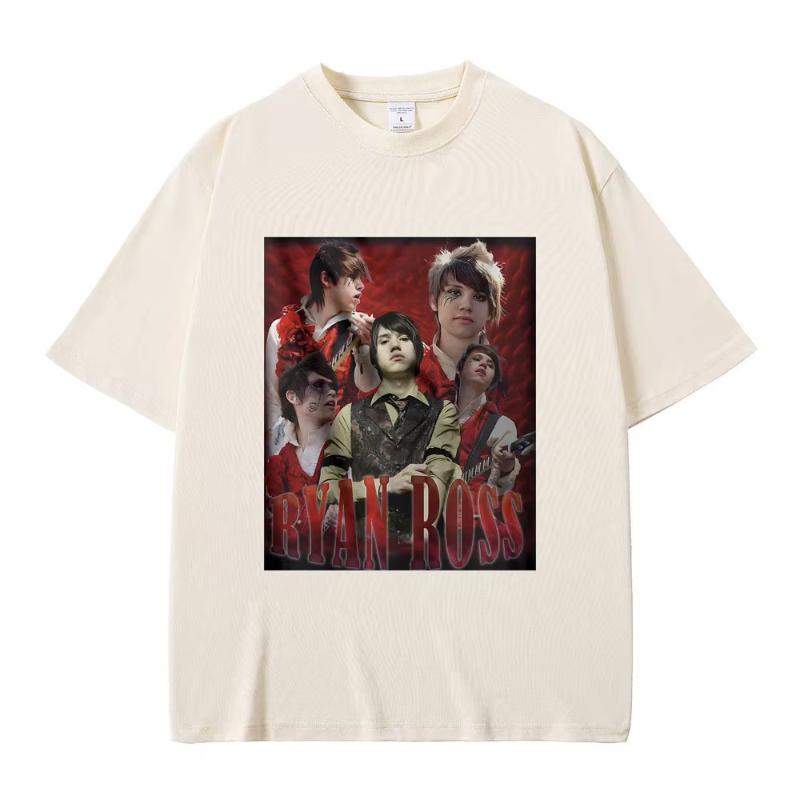 Ryan Ross Graphic Print Tshirt Unisexs Gothic Rock Oversized Short Sleeve Unisex Fashion Tshirt Unisex Women Casual Pure Cotton Tees