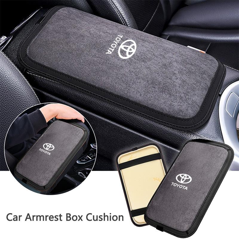 WAX5  Car Center Console Armrest Cushion Mat Elbow Protector Pad Cover For Toyota Hilux Yaris Corolla Camry Rav4 Auris Accessories