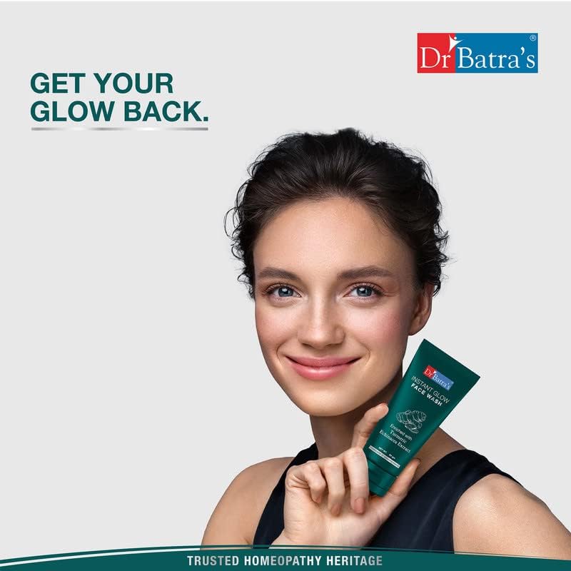 Dr Batra's Instant Glow Face Wash for Men 50 Gm Pack of 2 Paraben Free Daily Skin Cleanser