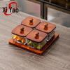 Квадратный стеклянный поднос для закусок и фруктов Xiyao с крышкой