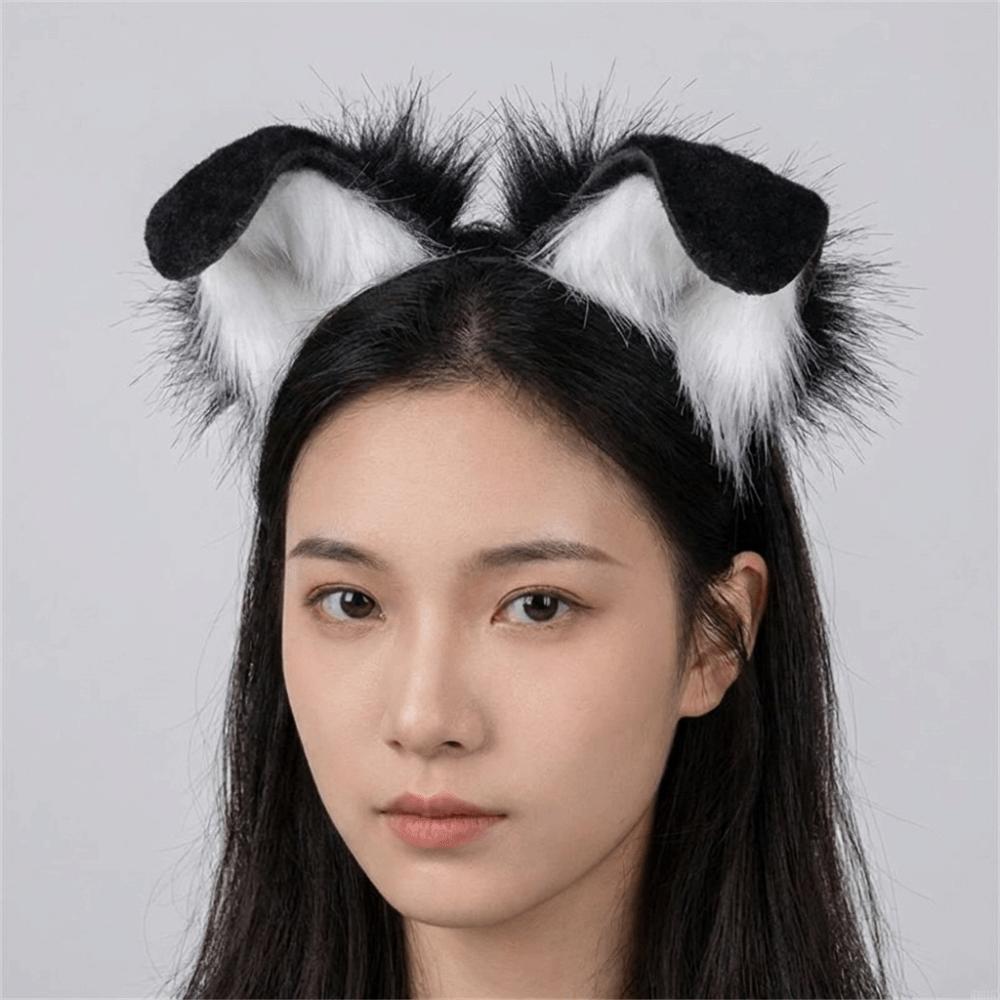 Furry Gothic Headband Animal Lolita Ears Headwear Practical Cosplay Headband  Children