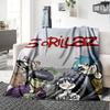 1pc Russel 2 D Throw Blanket Soft Flannel, Cozy All Season Polyester Perfect for Home, Office