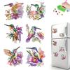 6Pcs Special Shape Diamond Painting Fridge Magnet White Fox Fridge Stickers Diamond Art Fridge Magnet for DIY Crafts Party Gift
