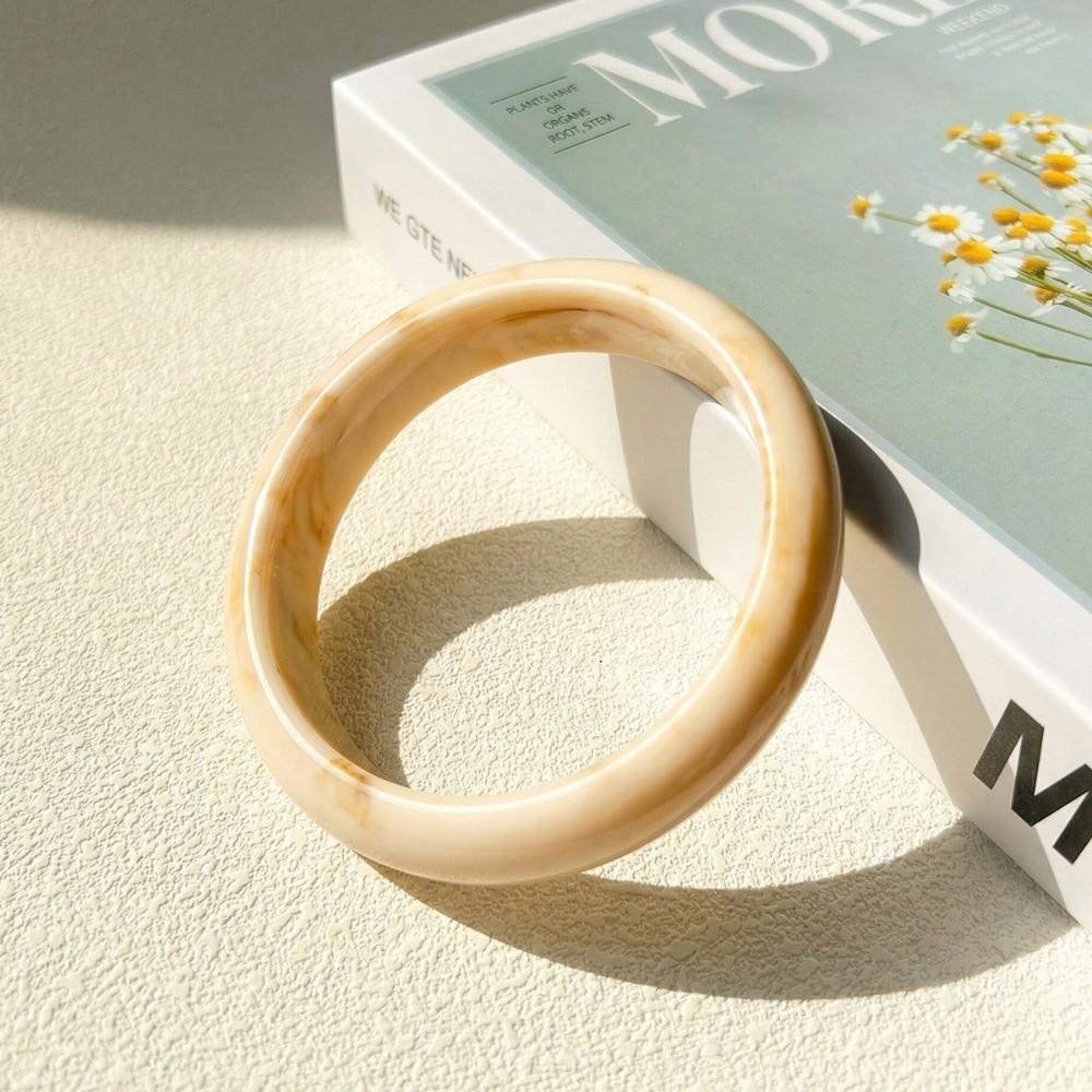 3/4 Pcs Smudged Thin Resin Bracelet Set Marble Pattern Cuff Bracelet Set New Round Bangles Gifts
