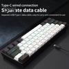 Wired Mechanical Gaming Keyboard with RGB Light Ergonomic Design 61 Keys Compact Mini Wired Office Keyboard for Laptop PC