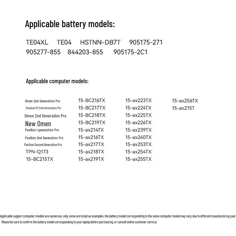 llano Replacement Laptop Battery for HP Omen/Pavilion Gaming