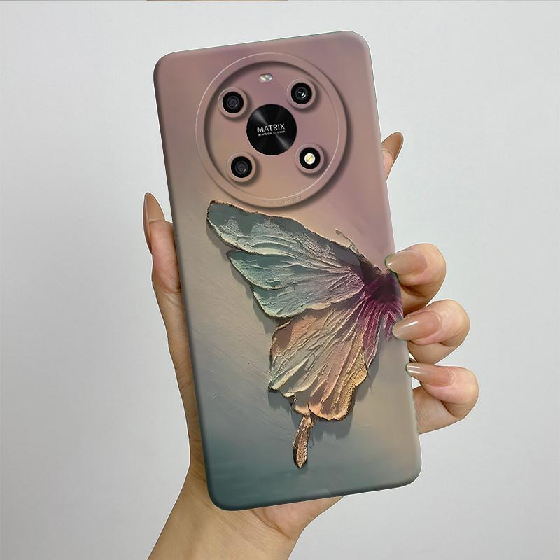 Чехол для телефона Honor X9 4G 5G / Magic 4 Lite 4G 5G ANY-NX1 LX1 LX2 LX3 Мягкий силикон Сладкий рисованный чехол Милый печатный корпус