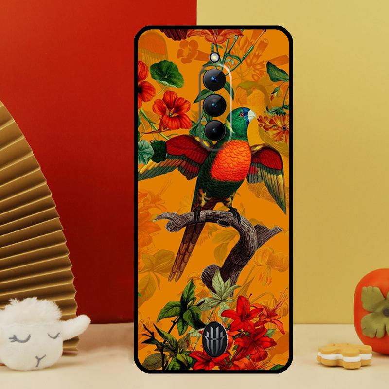 Садовые птицы Винтажный Тропический ЦВЕТОЧНЫЙ Чехол Для Nubia Red Magic 10 Pro Plus 6 7 Pro 6S 7S 5G 6R RedMagic 9S 8S 8 9 Pro Plus Чехол