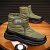 Модные мужские ботинки Зимняя обувь для мужчин Теплые снежные ботинки До середины икры Мужская теплая обувь Толстые плюшевые зимние ботинки для мужчин Зеленые хлопковые ботинки