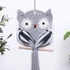 Bohemian Tapestry Handwovens Owl Shaped Wall Hangings Pendants Home Macrames Tapestry Decorations for Bedroom Farmhouses